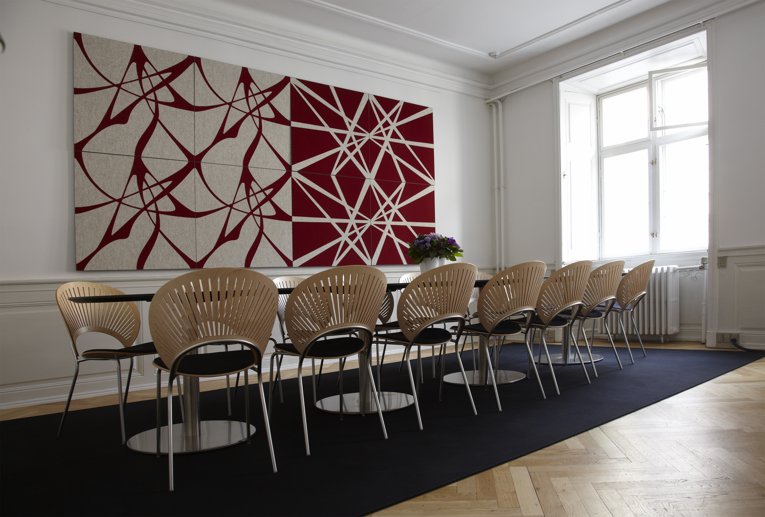 akustik moduler Twister i filt ophæng på væg